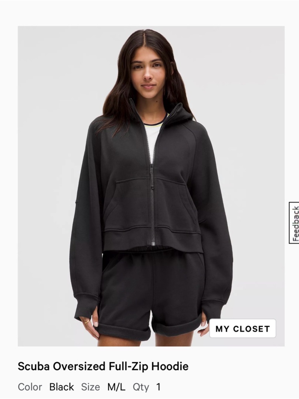Lululemon black scuba